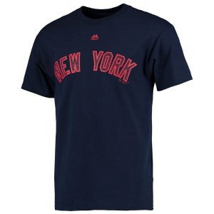 New York Yankees Majestic Stars & Stripes Wordmark T-Shirt – Navy