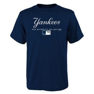 NY Yankees Youth Team Drive On-Field Authentic T-Shirt – Navy