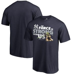 New York Yankees Navy Star Wars Jedi Strong T-Shirt